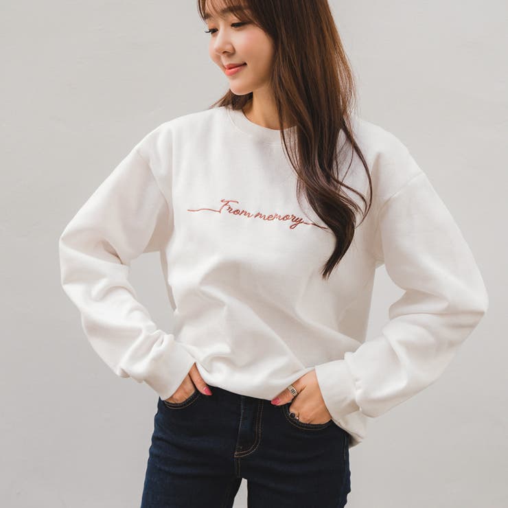 memory刺繍ロゴスウェット 裏起毛 トレーナー | PREMIUM K | 詳細画像12 