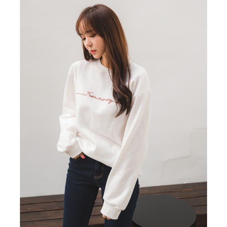 memory刺繍ロゴスウェット 裏起毛 トレーナー | PREMIUM K | 詳細画像8 