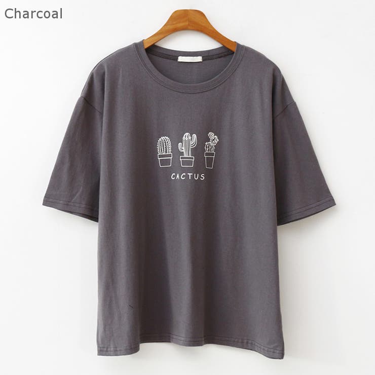 Charcoal | CACTUSサボテンTシャツ イラスト デザイン | PREMIUM K