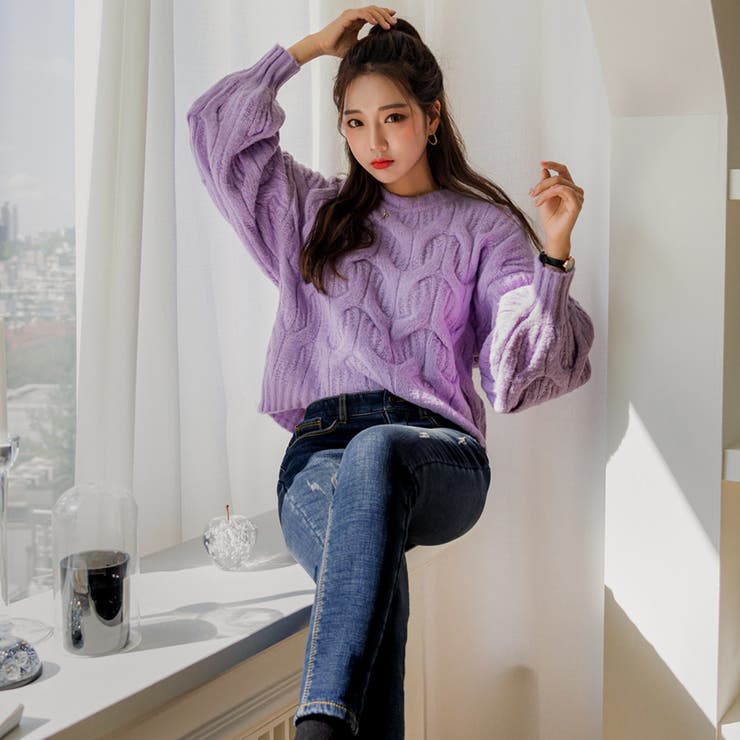 ふんわり裏起毛ブルーデニム ジーンズ スキニーパンツ | PREMIUM K | 詳細画像11 