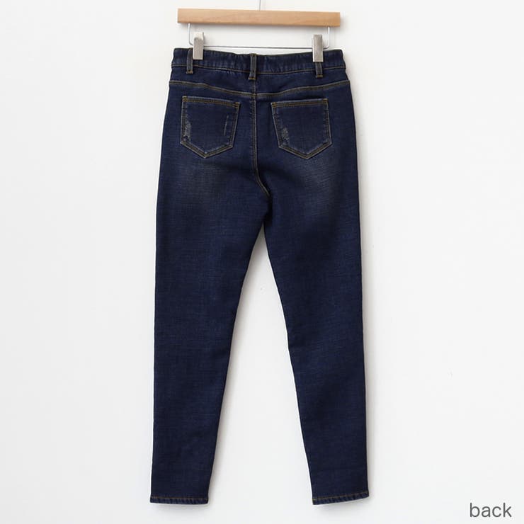 ふんわり裏起毛ブルーデニム ジーンズ スキニーパンツ | PREMIUM K | 詳細画像15 