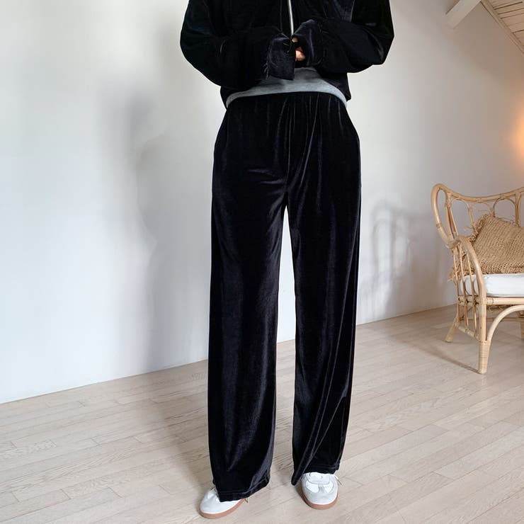 パーカーセットアップ　ベルベット ベルベットパーカーセット セットアップ 上下セット[品番