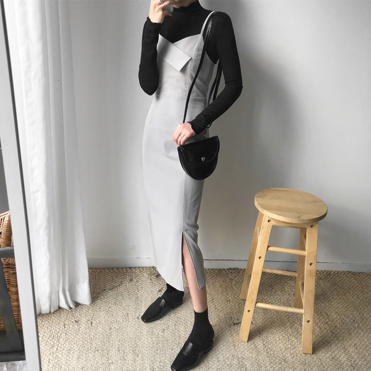 クラシックキャミソールワンピース サイドスリット ハイウエスト | PREMIUM K | 詳細画像11 