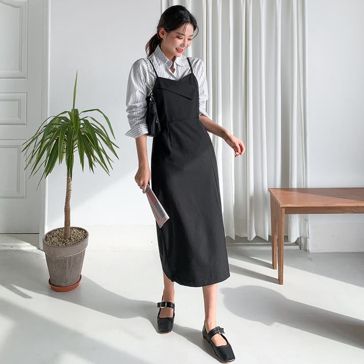 クラシックキャミソールワンピース サイドスリット ハイウエスト | PREMIUM K | 詳細画像6 