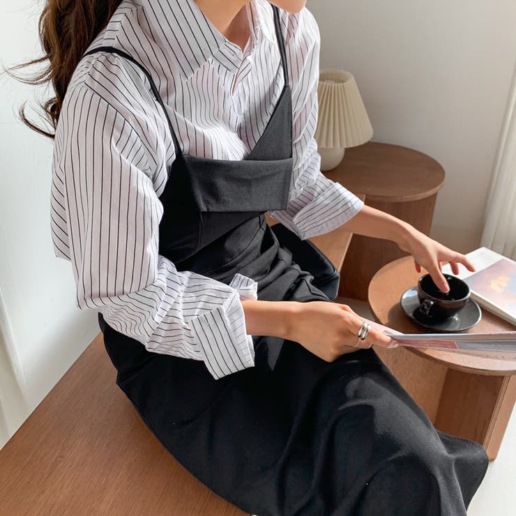 クラシックキャミソールワンピース サイドスリット ハイウエスト | PREMIUM K | 詳細画像7 