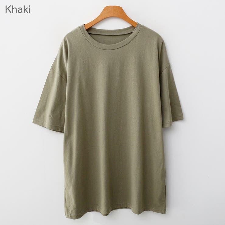 Khaki | ゆったりコットンTシャツ Tシャツ 半袖 | PREMIUM K