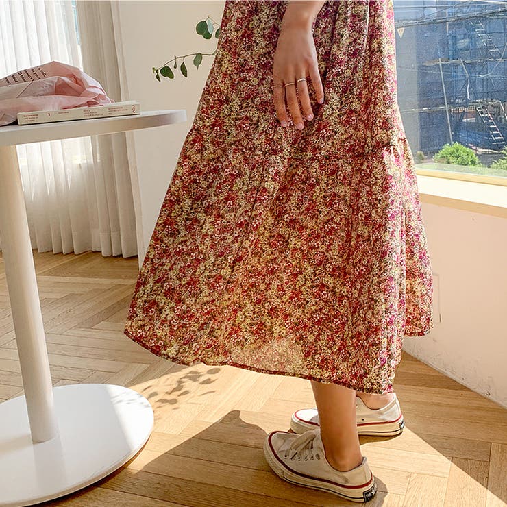 日本未入荷★Karen Millen 花柄キャミソールワンピース miniministore フロントギャザー 花柄キャミワンピセット -靴