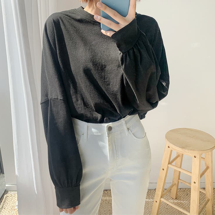 オーバーサイズコットンTシャツ ロングTシャツ スウェットスタイル | PREMIUM K | 詳細画像21 