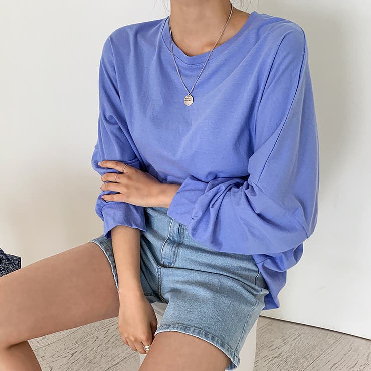 オーバーサイズコットンTシャツ ロングTシャツ スウェットスタイル | PREMIUM K | 詳細画像11 