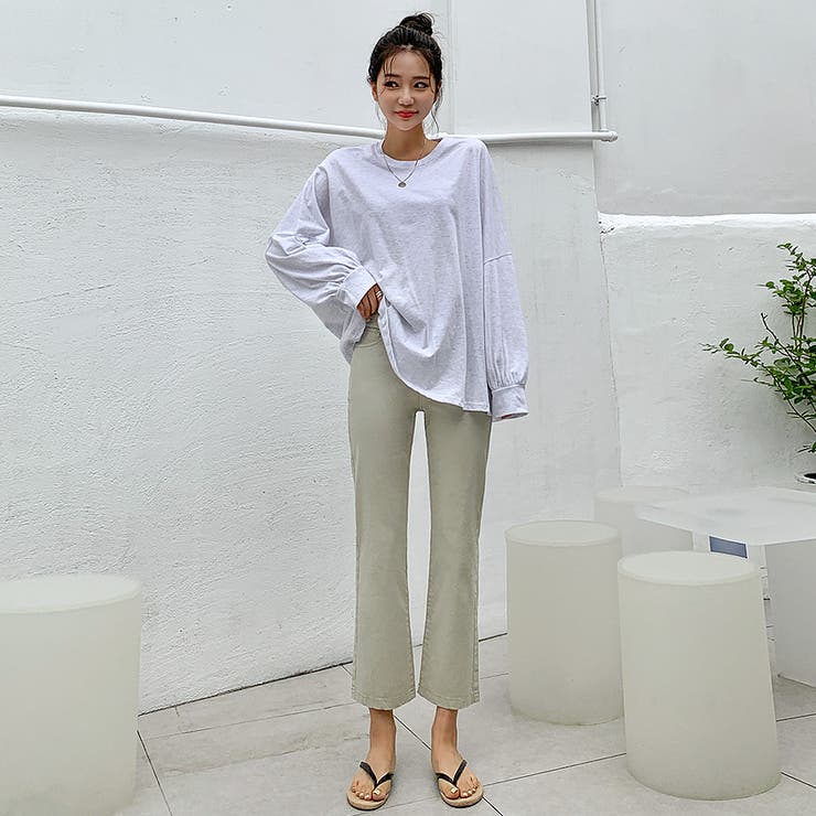オーバーサイズコットンTシャツ ロングTシャツ スウェットスタイル | PREMIUM K | 詳細画像2 