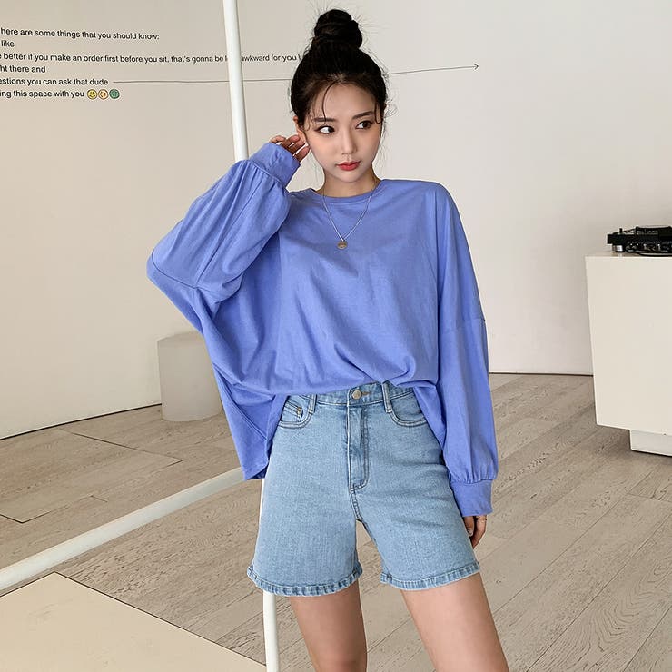 オーバーサイズコットンTシャツ ロングTシャツ スウェットスタイル | PREMIUM K | 詳細画像9 