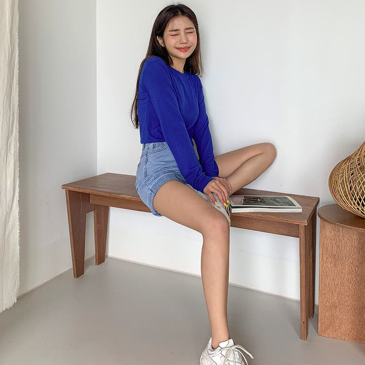 ソフトクロップドロングTシャツ 長袖 ロンT[品番：AD000012383