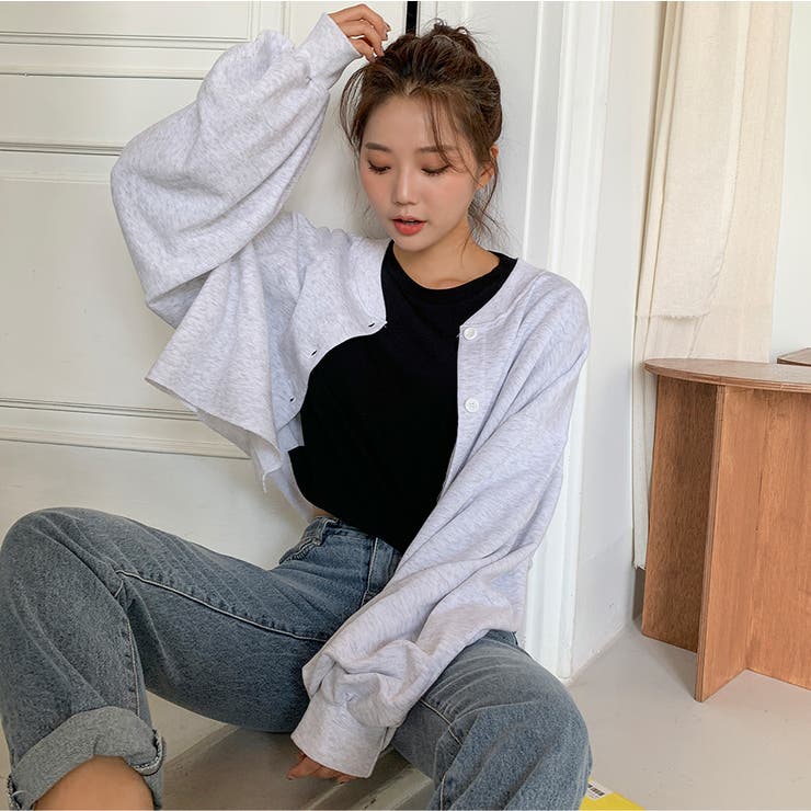 やわらかクロップドロングTシャツ ロンT 長袖[品番：AD000012466