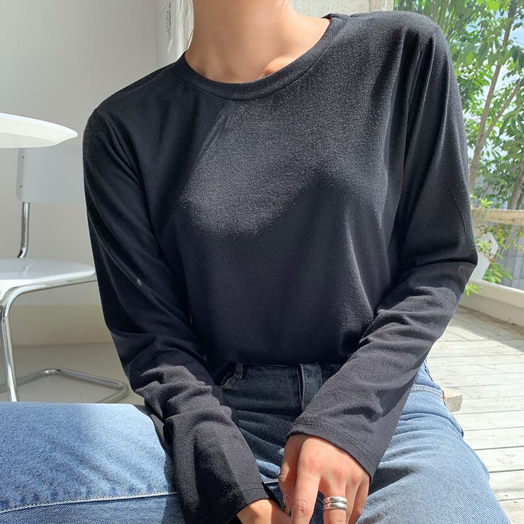 やわらかクロップドロングTシャツ ロンT 長袖[品番：AD000012466