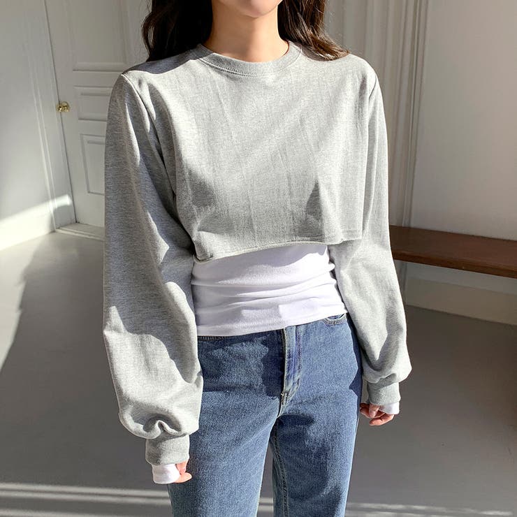極美品　aclent ショート丈　トレーナー　スウェット 極美品aclent ショート丈トレーナースウェット