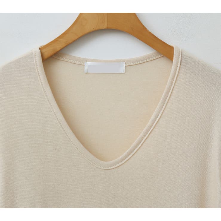 ゆるVネックのゆったりレーヨンTシャツ 半袖 デコルテ | PREMIUM K | 詳細画像12 