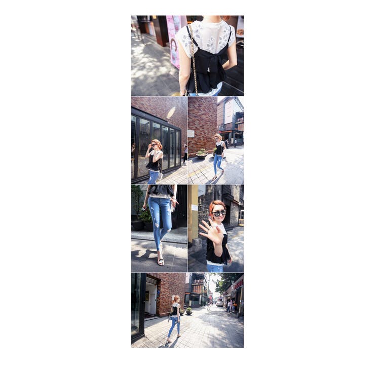 フリルビスチェ/キャミワンピ/キャミソール/カジュアル/コーデ/トップス/夏 | PREMIUM K | 詳細画像4 