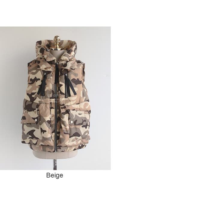 クリーニング済】COACH うくっ ダウンベスト カモフラ柄 迷彩