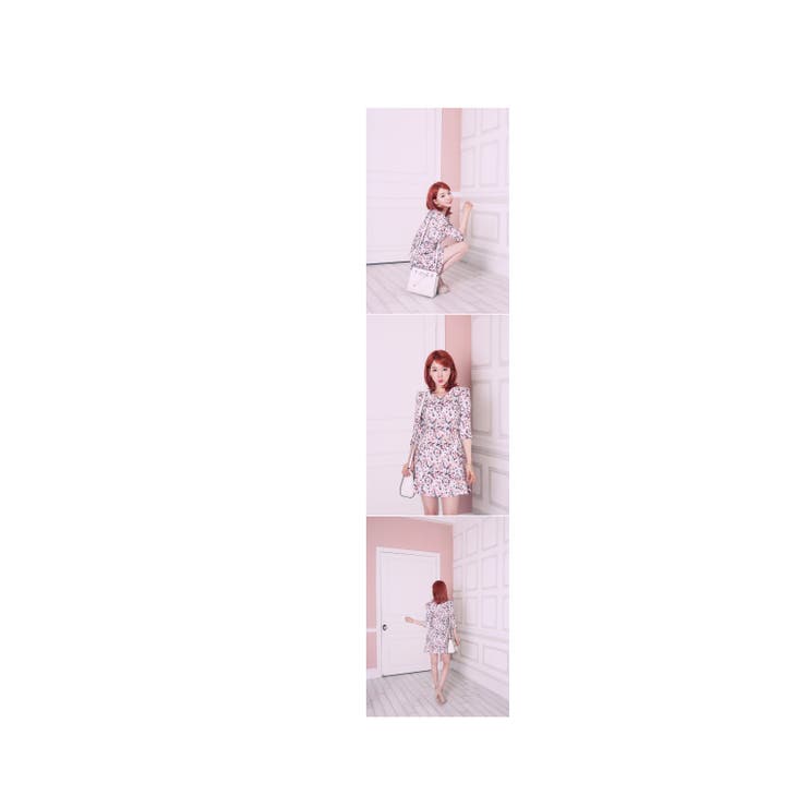フラワードレス ワンピース 花柄[品番：AD000004517]｜PREMIUM K