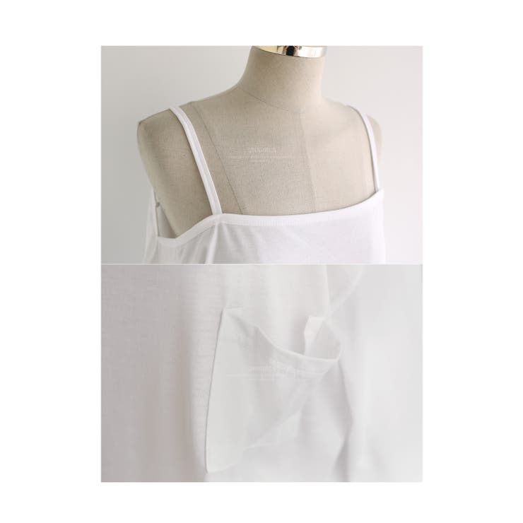 オフショルキャミソールTシャツ オフショルダー キャミソール