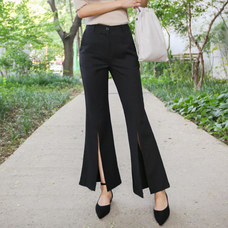 PINTUCK MEGA FLARE SLACKS 【BLACK】 | SHIKITARI
