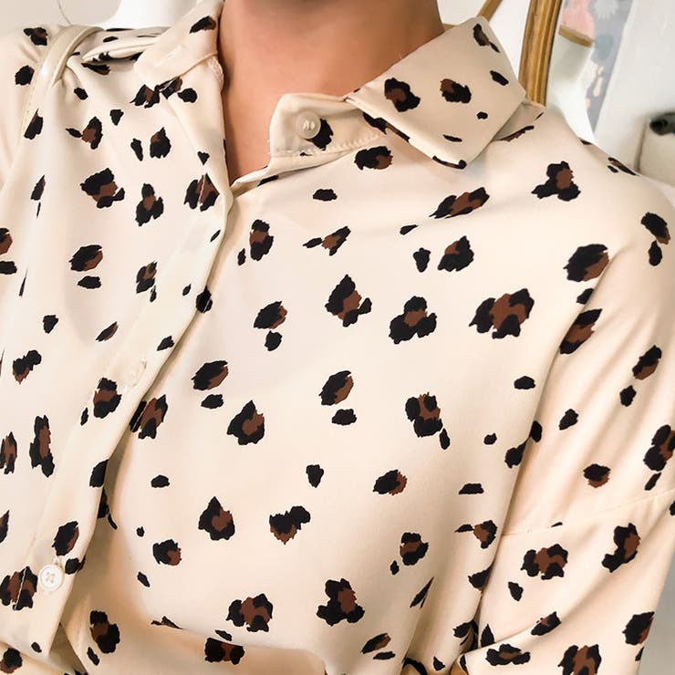 ヒョウ柄ブラウス レオパード柄シャツ カットソー[品番