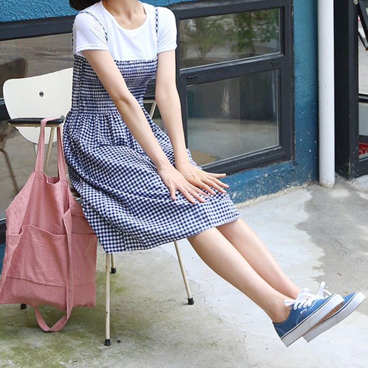 Tシャツ&チェックワンピースセット バストバンディング 伸縮 | PREMIUM K | 詳細画像19