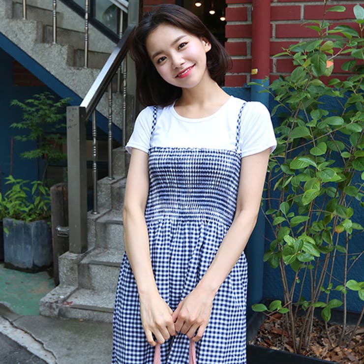 Tシャツ&チェックワンピースセット バストバンディング 伸縮 | PREMIUM K | 詳細画像21