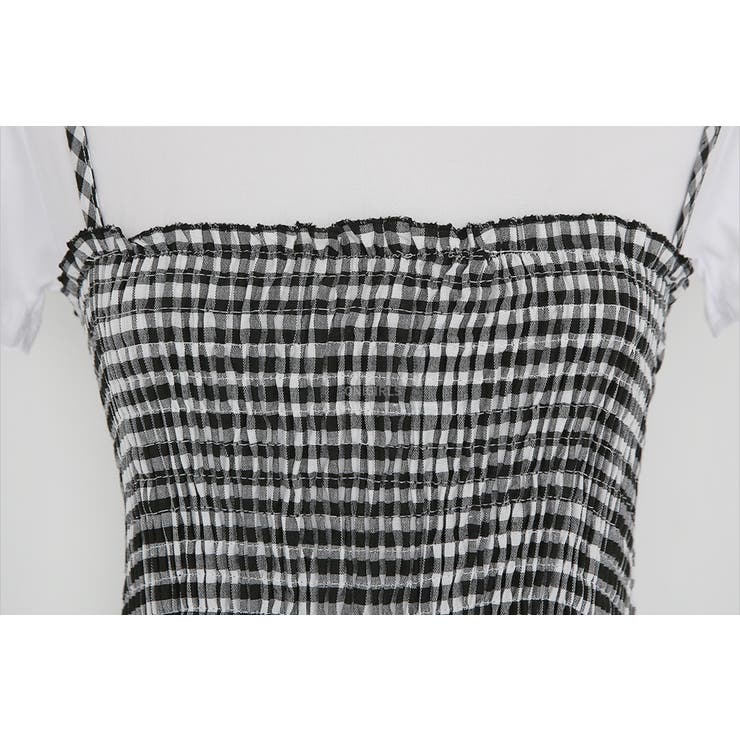 Tシャツ&チェックワンピースセット バストバンディング 伸縮 | PREMIUM K | 詳細画像26