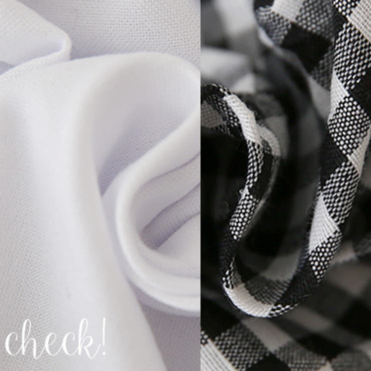 Tシャツ&チェックワンピースセット バストバンディング 伸縮 | PREMIUM K | 詳細画像7