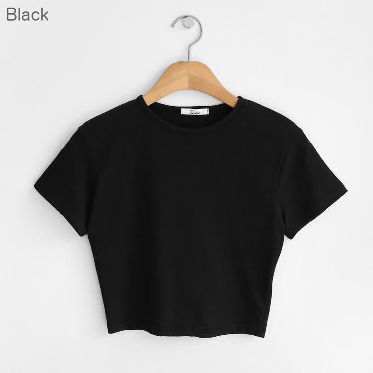 タイトクロップドTシャツ スリムフィット 半袖[品番