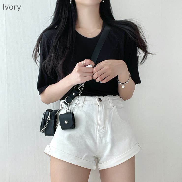 5カラーロールアップデニム ショートパンツ ハイウエスト | PREMIUM K | 詳細画像5 