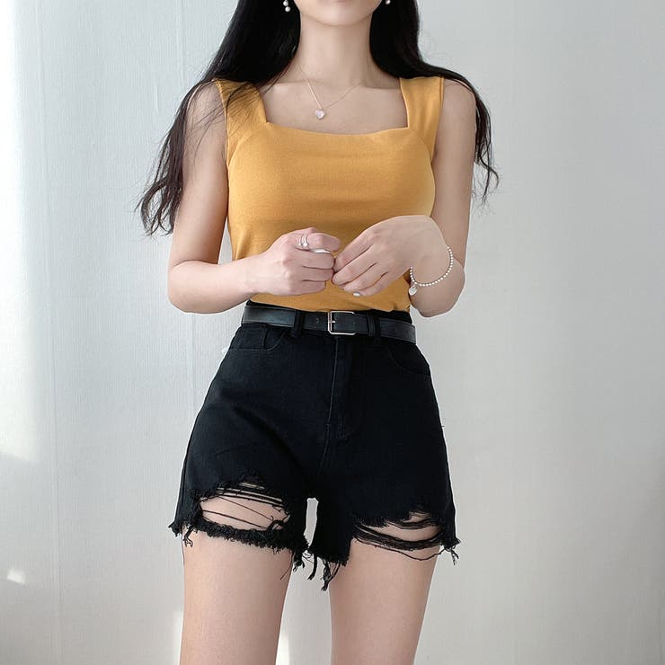 クラッシュデニムショートパンツ 短パン ダメージ加工 | PREMIUM K | 詳細画像8 