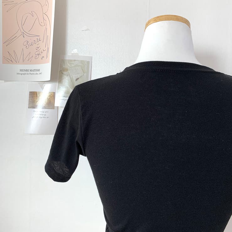 TELOPLAN ダークグレー クロップド丈 半袖シャツ セール】シルバーロゴクロップド丈半袖Tシャツ（Tシャツ