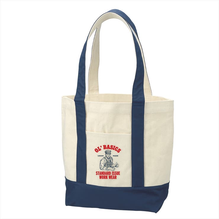 ネイビー | Ol Basics バイカラートートバッグ | printrium