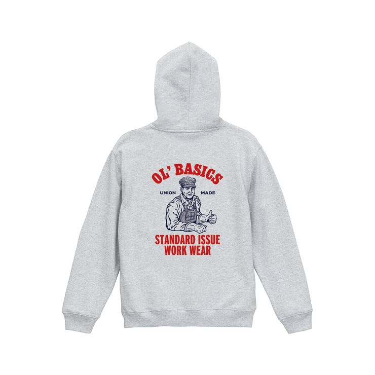 アッシュ | Ol Basics プルパーカー | printrium