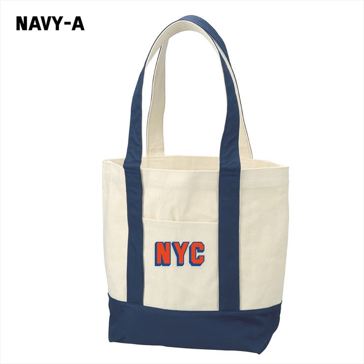 ネイビー-A | Ol Basics バイカラートートバッグ | printrium