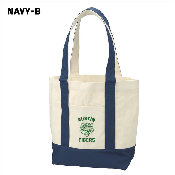 ネイビー-B | Ol Basics バイカラートートバッグ | printrium