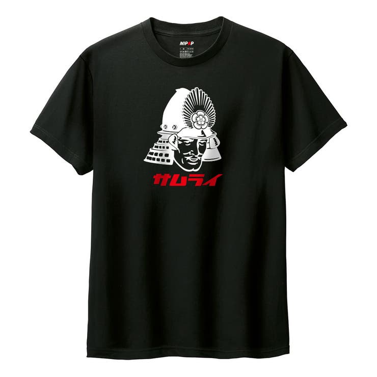 ブラック | NIPOP（ニポップ） 半袖Tシャツ 侍 | printrium