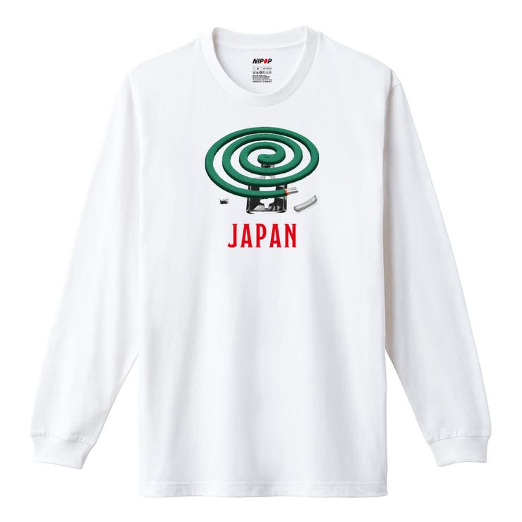 ホワイト | NIPOP（ニポップ） 長袖Tシャツ 蚊取り線香 | printrium