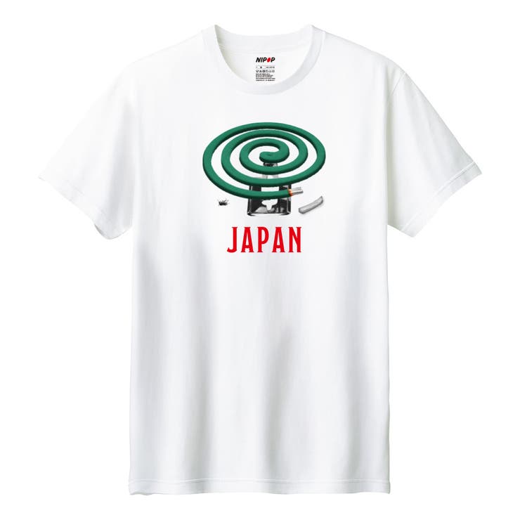 ホワイト | NIPOP（ニポップ） 半袖Tシャツ 蚊取り線香 | printrium