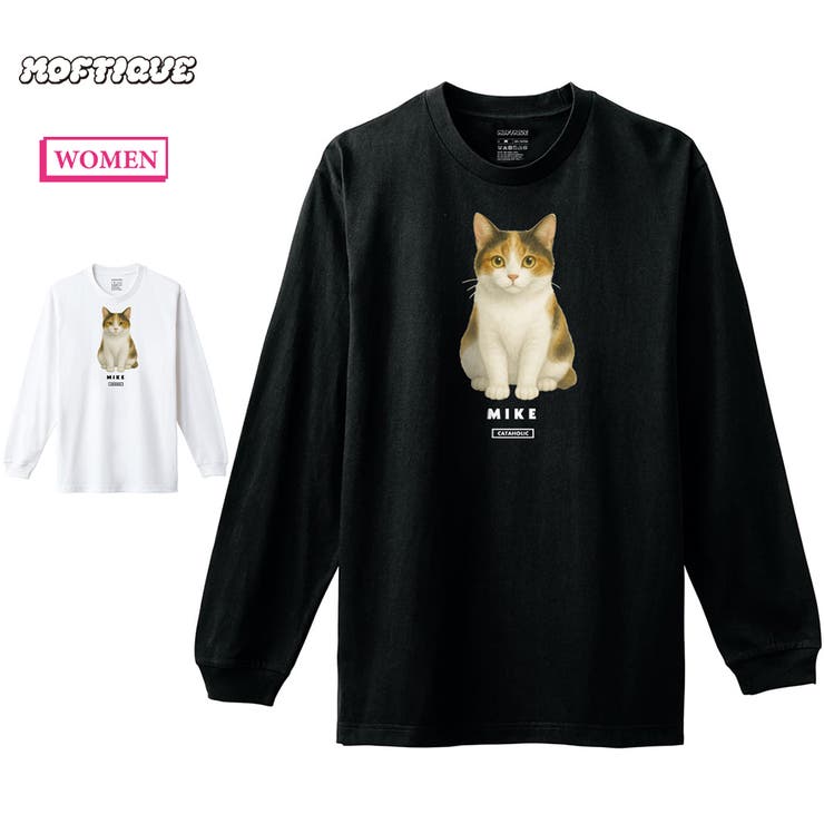 Moftique（モフティック） 長袖Tシャツ 三毛猫 | printrium | 詳細画像1 