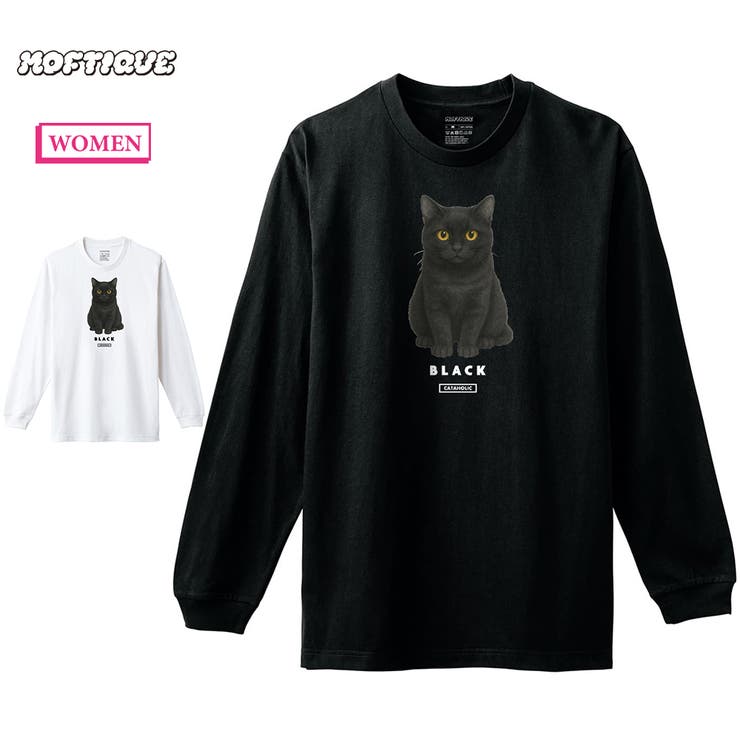 Moftique（モフティック） 長袖Tシャツ 黒猫 | printrium | 詳細画像1 