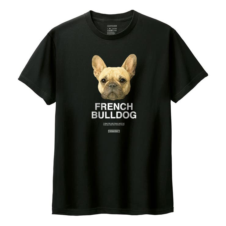 ブラック | Moftique（モフティック） 半袖Tシャツ フレンチブルドッグ | printrium