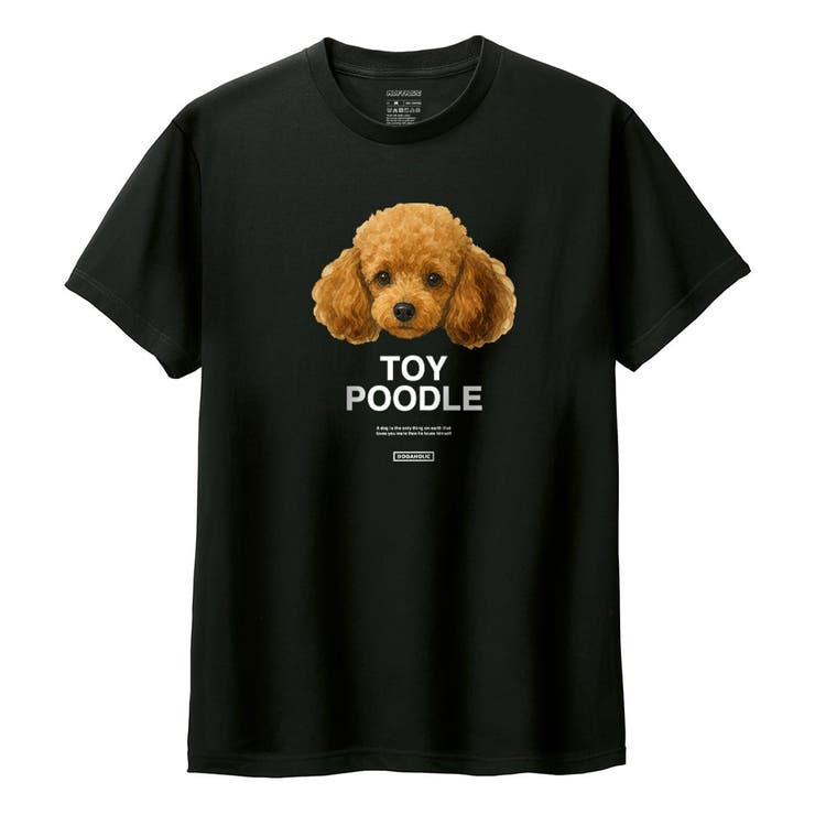 ブラック | Moftique（モフティック） 半袖Tシャツ トイプードル | printrium
