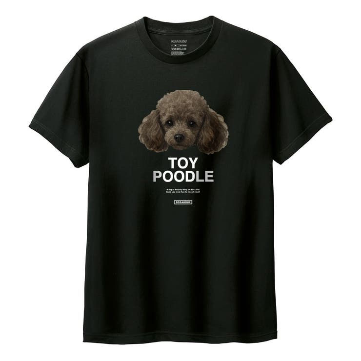 ブラック | Moftique（モフティック） 半袖Tシャツ トイプードル | printrium