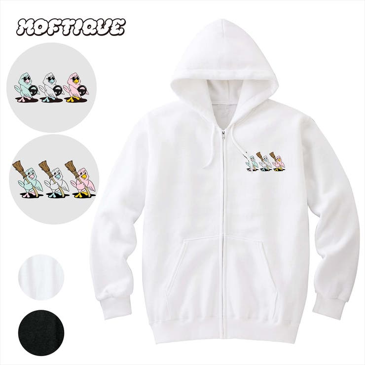 Moftique（モフティック） ジップパーカー スウェット | printrium | 詳細画像1 