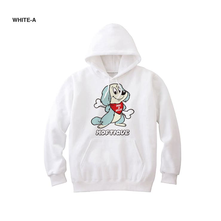 ホワイト-A | Moftique（モフティック） プルパーカー メンズ | printrium