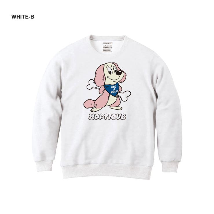 ホワイト-B | Moftique（モフティック） トレーナー メンズ | printrium