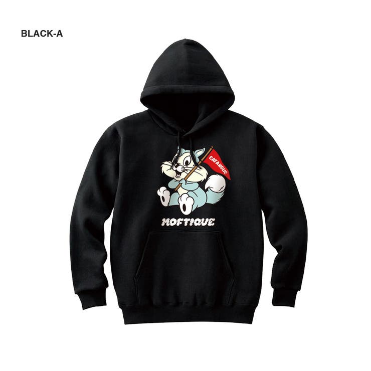 ブラック-A | Moftique（モフティック） プルパーカー メンズ | printrium